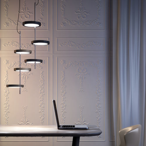Suspension - NENÚFAR - Marset Iluminacion - en métal chromé / en polycarbonate / contemporaine