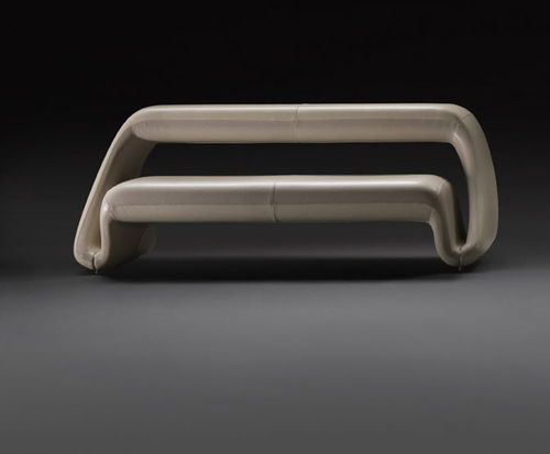 Canapé contemporain - AIR LOUNGE SYSTEM - Meritalia - en cuir / marron / par Fabio Novembre
