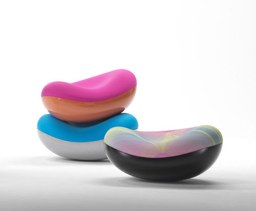 Pouf design original - BLOBINA - Meritalia - en tissu / par Karim Rashid