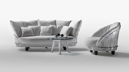 Canapé design original - ELOISA - Meritalia - gris / 2 places