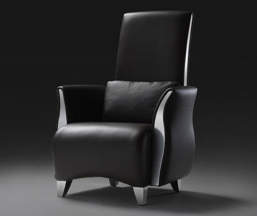 Fauteuil contemporain - PIPALUK - Meritalia - en cuir