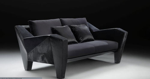 Canapé design original - STRADIVANI - Meritalia - en tissu / noir / par Mario Bellini