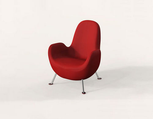 Fauteuil contemporain - TANGO  - Meritalia - en tissu / par Toshiyuki Kita