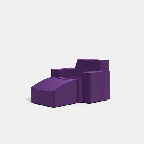 Fauteuil contemporain - SCOOP - Meritalia - en velours / marron / gris