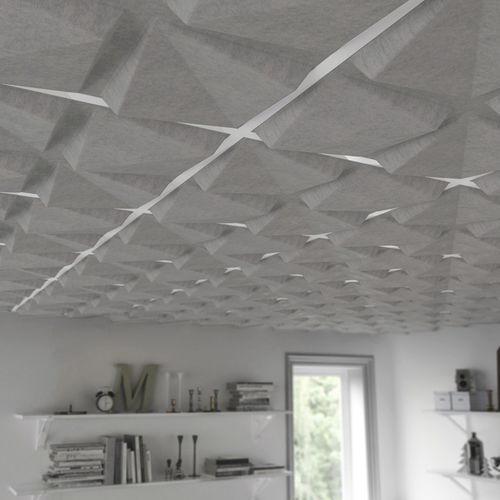 Faux-plafond en PET - Quad FeltForms - MIO - en plastique recyclé / en dalles / pour salle de séjour