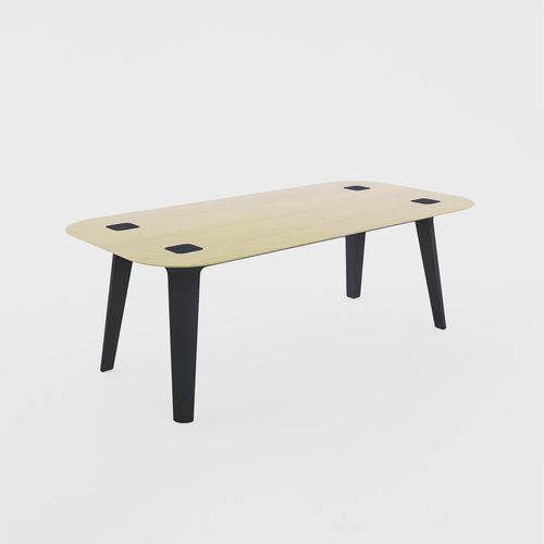 Table basse contemporaine - Two Tone - MIO - en frêne / avec piètement en frêne / rectangulaire