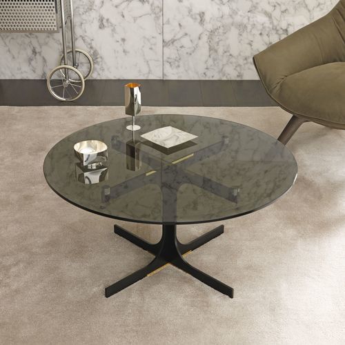 Table basse contemporaine - JANUS - MisuraEmme SpA - en verre / bois / en marbre