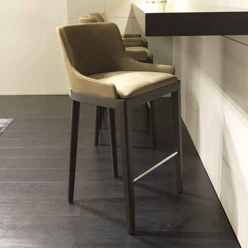 Chaise de bar contemporaine - CLEO' - MisuraEmme SpA - d'intérieur / en cuir / en tissu