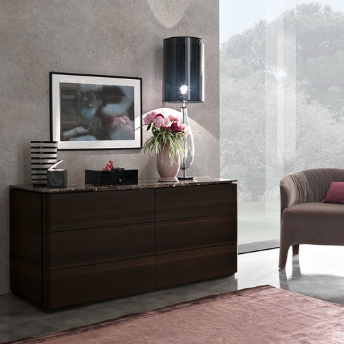 Commode contemporaine - LINDO - MisuraEmme SpA - en bois / en marbre / en mélaminé