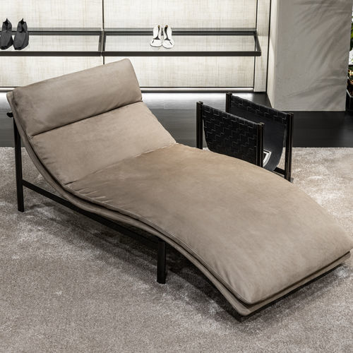 Chaise longue contemporaine - BALTIMORA - MisuraEmme SpA - en tissu / en cuir / en métal