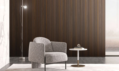 Fauteuil contemporain - VIRGIN - MisuraEmme SpA - en tissu / en velours / en cuir