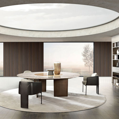 Table contemporaine - ALA - MisuraEmme SpA - en placage de bois / en eucalyptus / en verre
