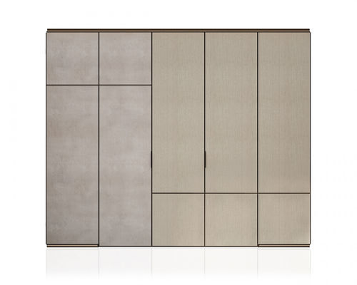 Porte de placard en placage de bois - PUZZLE - MisuraEmme SpA - d'intérieur / en aluminium / battante