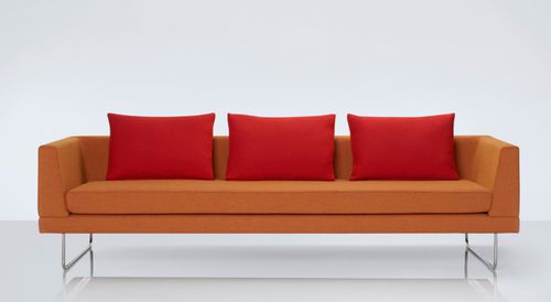 Canapé contemporain - ANGLE - Modus - en tissu / orange / contract