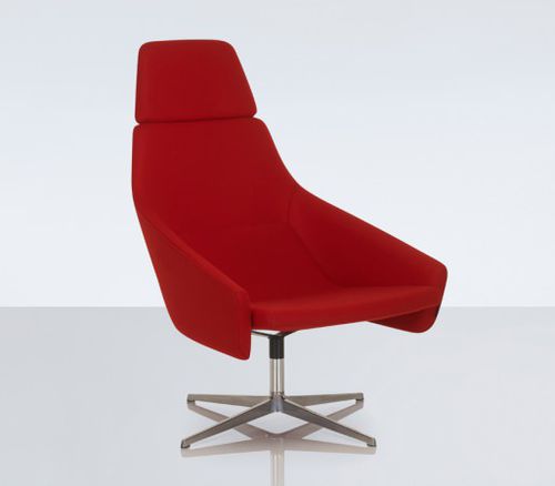 Fauteuil contemporain - WRAP - Modus - en cuir / avec repose-tête / piètement central