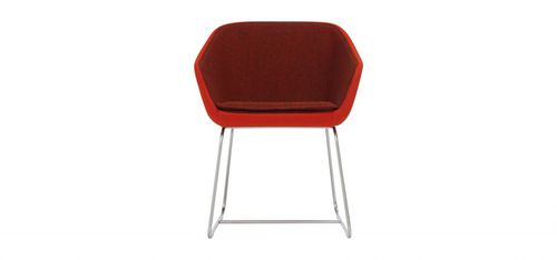 Chaise contemporaine - DUNE - Modus - en tissu / avec piètement en acier / tapissée