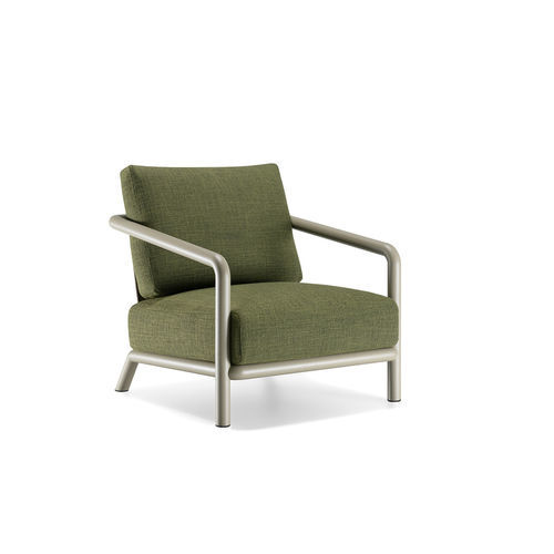 Fauteuil contemporain - SOLEVA - Molteni&C - en mousse de polyuréthane / en tissu / en aluminium thermolaqué