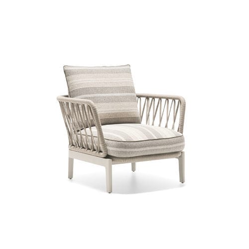 Fauteuil contemporain - CHELSEA - Molteni&C - en tissu déperlant / en polypropylène / en aluminium thermolaqué