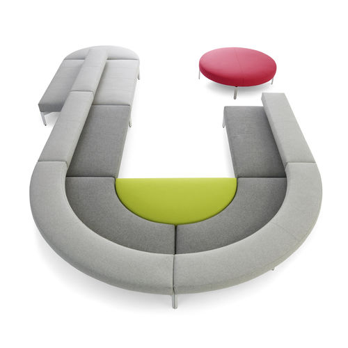 Banquette modulable - FREEFLOW - MOROSO - contemporaine / en tissu / avec piètement en aluminium laqué