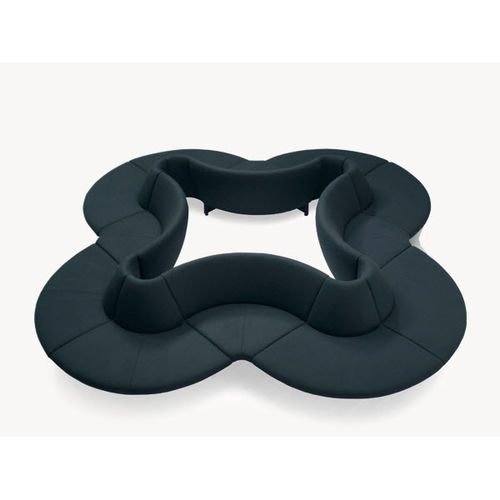 Banquette modulable - SERPENTINE - MOROSO - contemporaine / en tissu / avec piètement en acier laqué