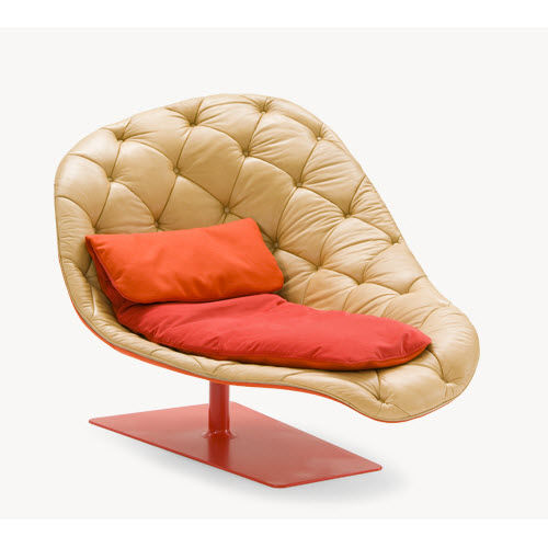 Chaise longue contemporaine - BOHEMIAN - MOROSO - en tissu / en cuir / en résine