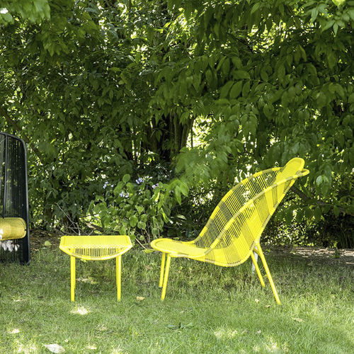 Fauteuil contemporain - IMBA - MOROSO - en polyéthylène / en acier / avec repose-pieds