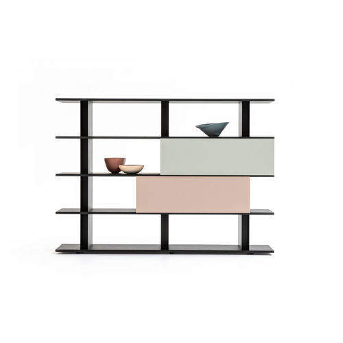 Bibliothèque modulable - FRAME-SHIFT - MOROSO - basse / paravent / contemporaine