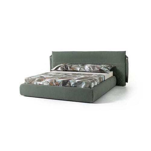Lit double - CAMP - MOROSO - contemporain / tapissé / avec tête de lit
