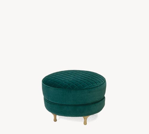 Pouf classique - BIG MAMA - MOROSO - en tissu / en cuir / en hêtre