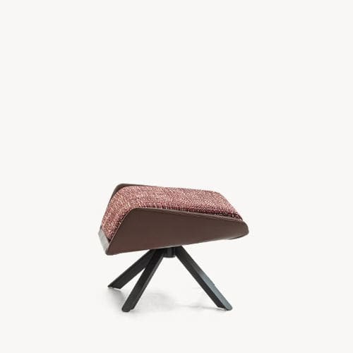 Tabouret contemporain - CLARISSA - MOROSO - en cuir / en tissu / avec piètement en acier à revêtement par poudre