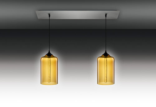 Plafonnier contemporain - LINEAR 2 - Niche Modern - linéaire / en verre / en verre soufflé