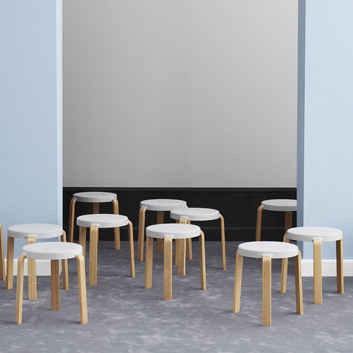 Tabouret contemporain - TAP - Normann Copenhagen - en chêne / en noyer / tapissé