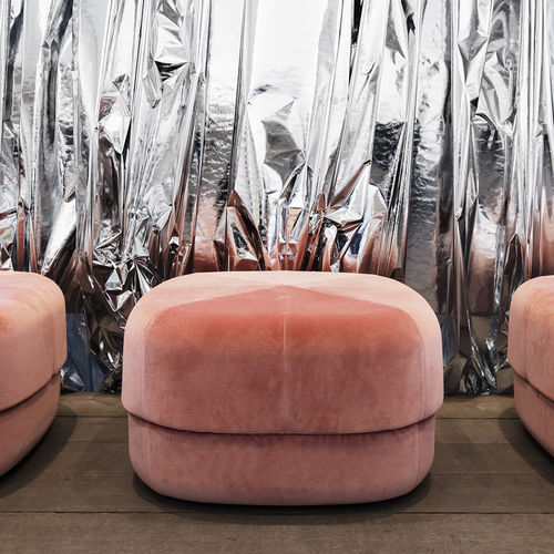 Pouf contemporain - CIRCUS - Normann Copenhagen - en tissu / carré / blanc