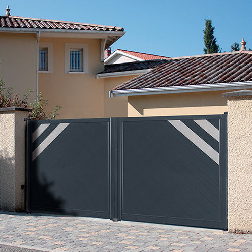 Portail battant - ANODIK : KOBAL - Horizal - coulissant / en aluminium / à lames