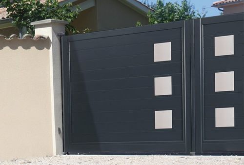 Portail battant - DÉCORS : KERO - Horizal - coulissant / en aluminium / en inox