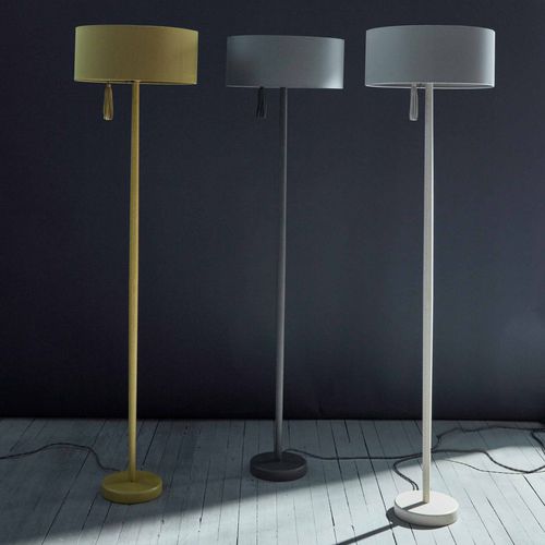 Lampe sur pied - SUNGAYA - OCHRE - en soie / en cuir / contemporaine