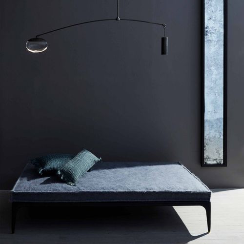 Banc contemporain - WISP - OCHRE - en cuir