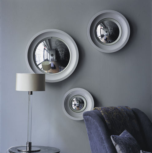 Miroir mural - CONVEX - OCHRE - contemporain / rond