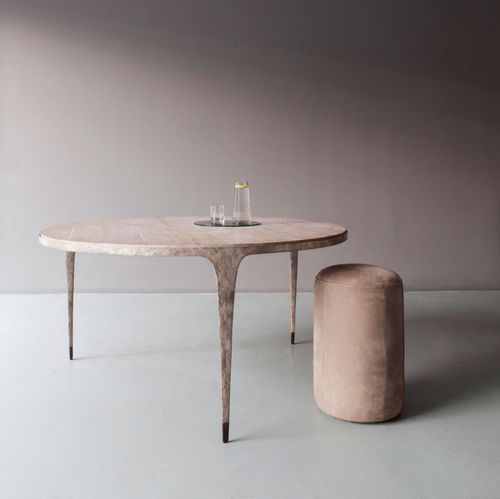 Table à manger contemporaine - WHIPPET - OCHRE - en bois / en bronze / rectangulaire