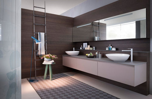 Meuble vasque double - Pedini - suspendu / en céramique / contemporain