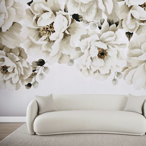 Papier peint classique - Perfect Peonies - Phillip Jeffries - en vinyle / à motif floral / rouge