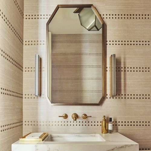 Papier peint contemporain - Studs and Stripes - Phillip Jeffries - en tissu / en fibre naturelle / en chanvre