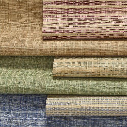 Papier peint contemporain - Rainforest Raffia - Phillip Jeffries - en fibre naturelle / uni / aspect tissu