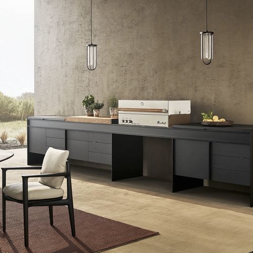 Cuisine d'extérieur - LAND  - Poliform - contemporaine / en acier / en aluminium