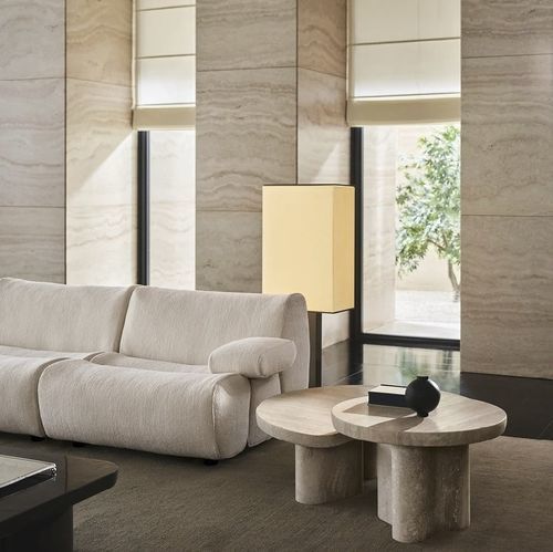 Table basse contemporaine - ERNEST - Poliform - en orme / en marbre / en granite