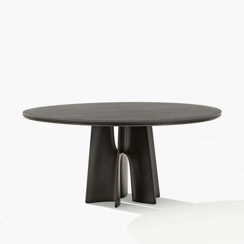 Guéridon contemporain - VORTICE - Poliform - en marbre / avec piètement en métal / rond