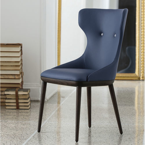 Chaise de salle à manger contemporaine - ANDY - Porada - d'intérieur / en tissu / en cuir