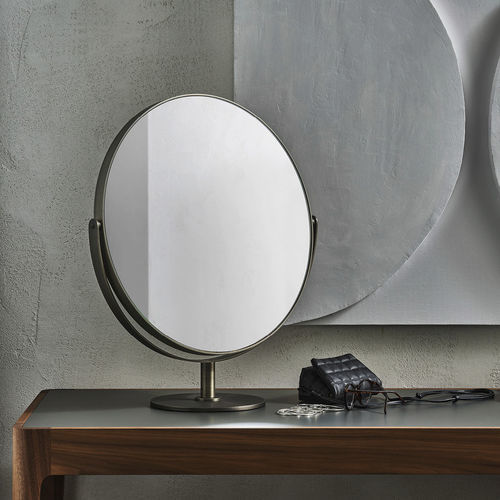 Miroir à poser - AFRODITE - Porada - contemporain / rond / en noyer