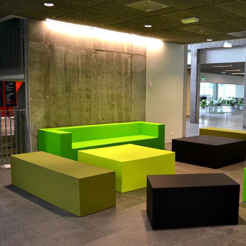 Banquette contemporaine - CLUB 02 - SDC_lab - en tissu / en cuir / en mousse haute densité
