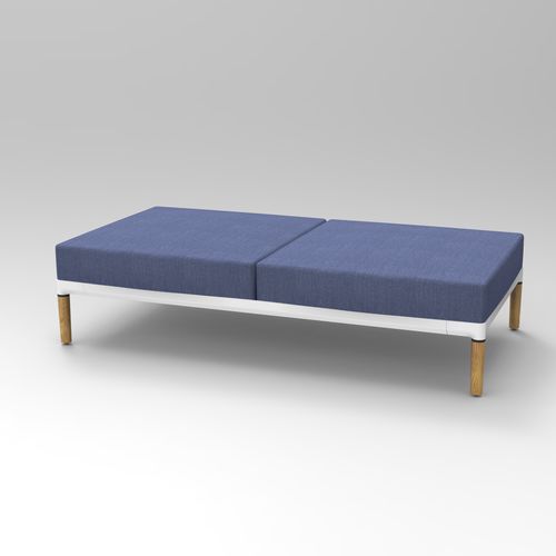 Banquette modulable - NORA M_02 - SDC_lab - contemporaine / en tissu / avec piètement en bois
